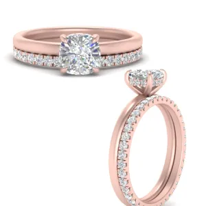 0.50 To 5 Carat Eternity Wedding Band Hidden Halo  Lab Diamond Ring With 14K Gold