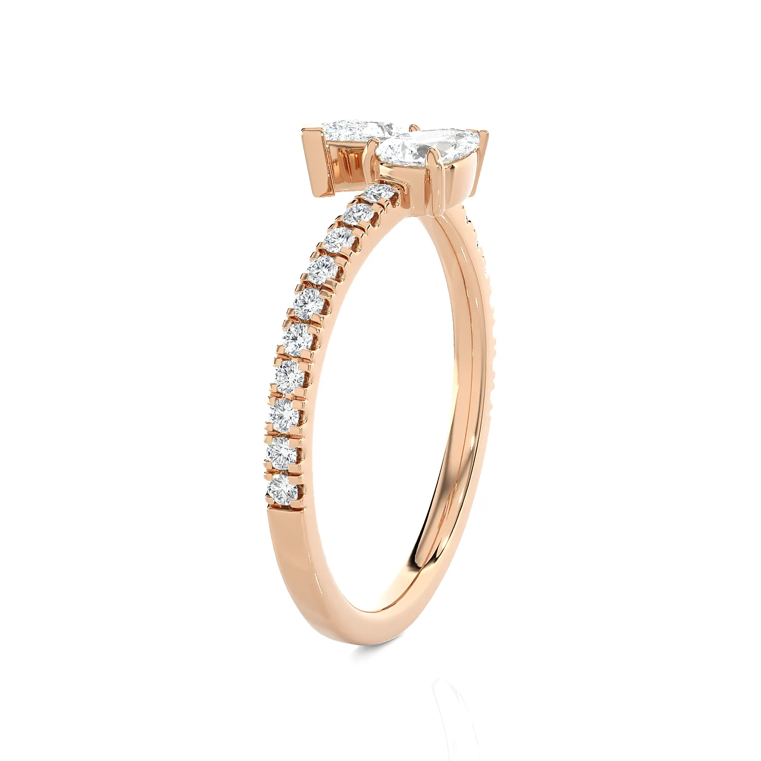 1 1/5 ctw Pear-Shaped Lab Grown Diamond Ring