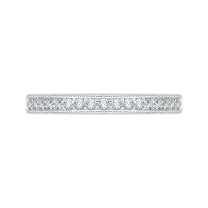 14K White Gold Round Diamond Wedding Band