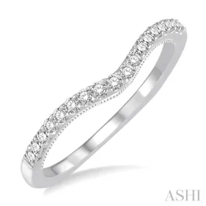 1/5 ctw Round Diamond Wedding Band in 14K White Gold