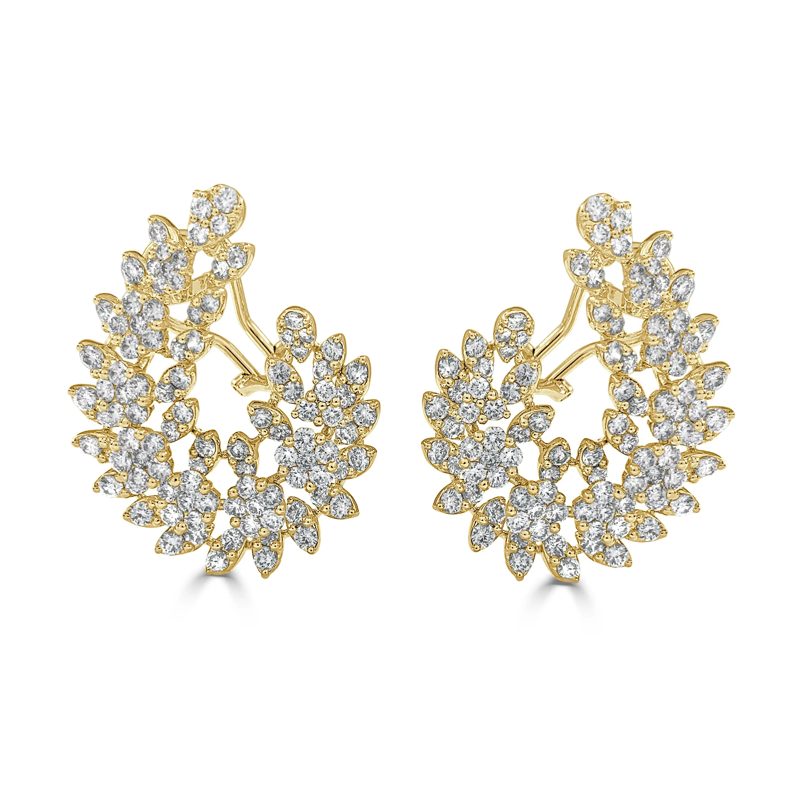 18k Gold & Diamond Earrings - 8.90ct