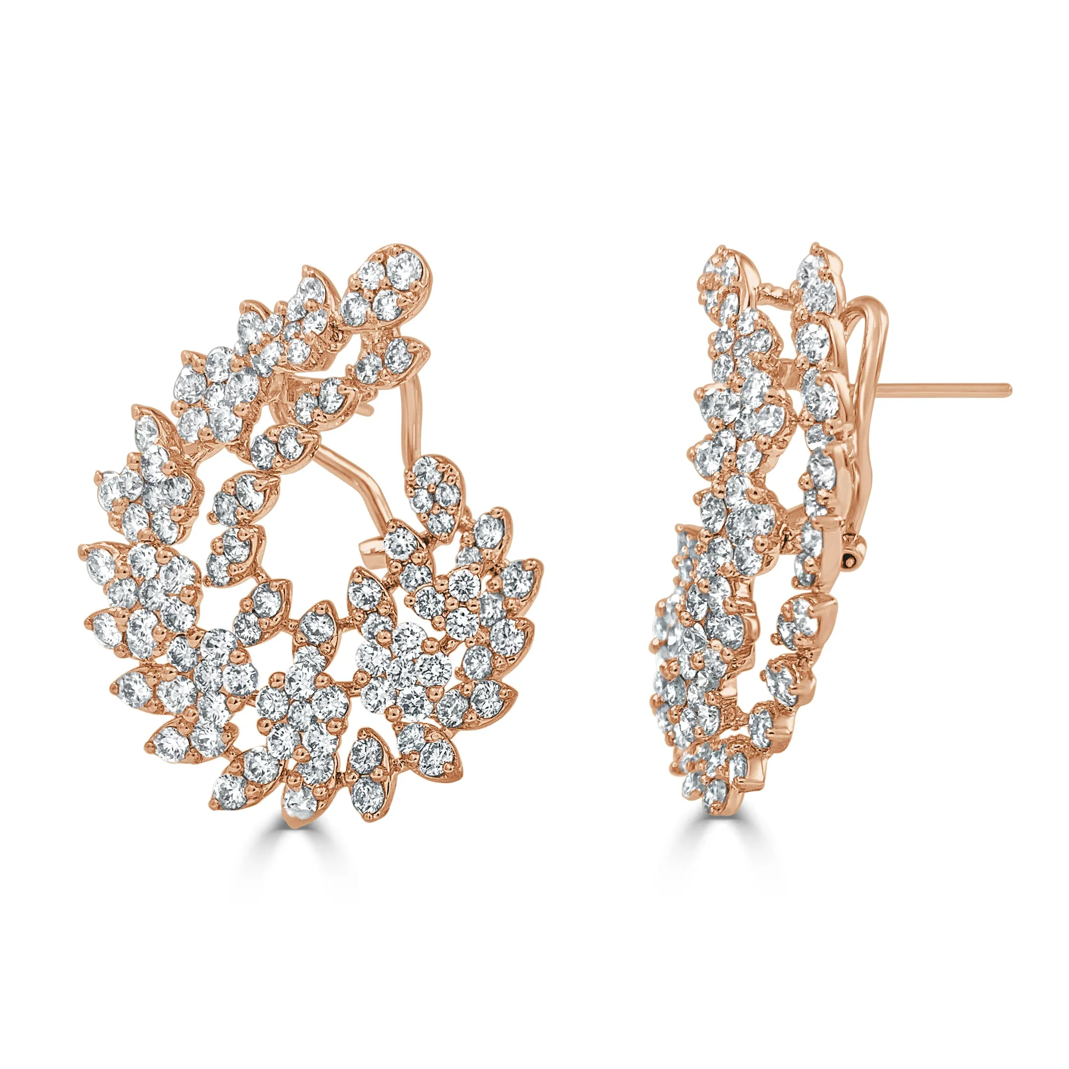 18k Gold & Diamond Earrings - 8.90ct