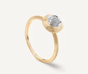 18K Yellow Gold Diamond Stackable Ring