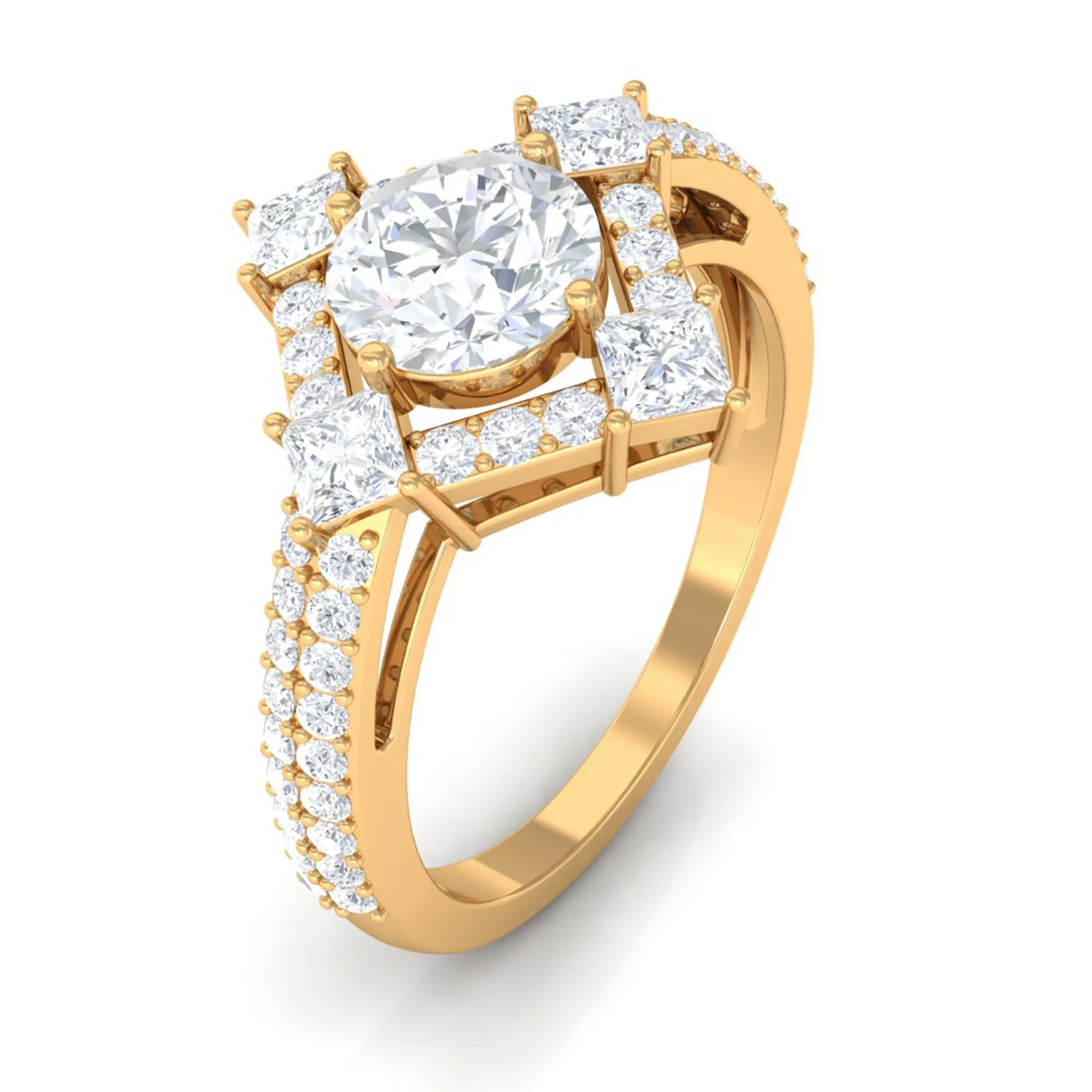 2 CT Cubic Zirconia Statement Engagement Ring