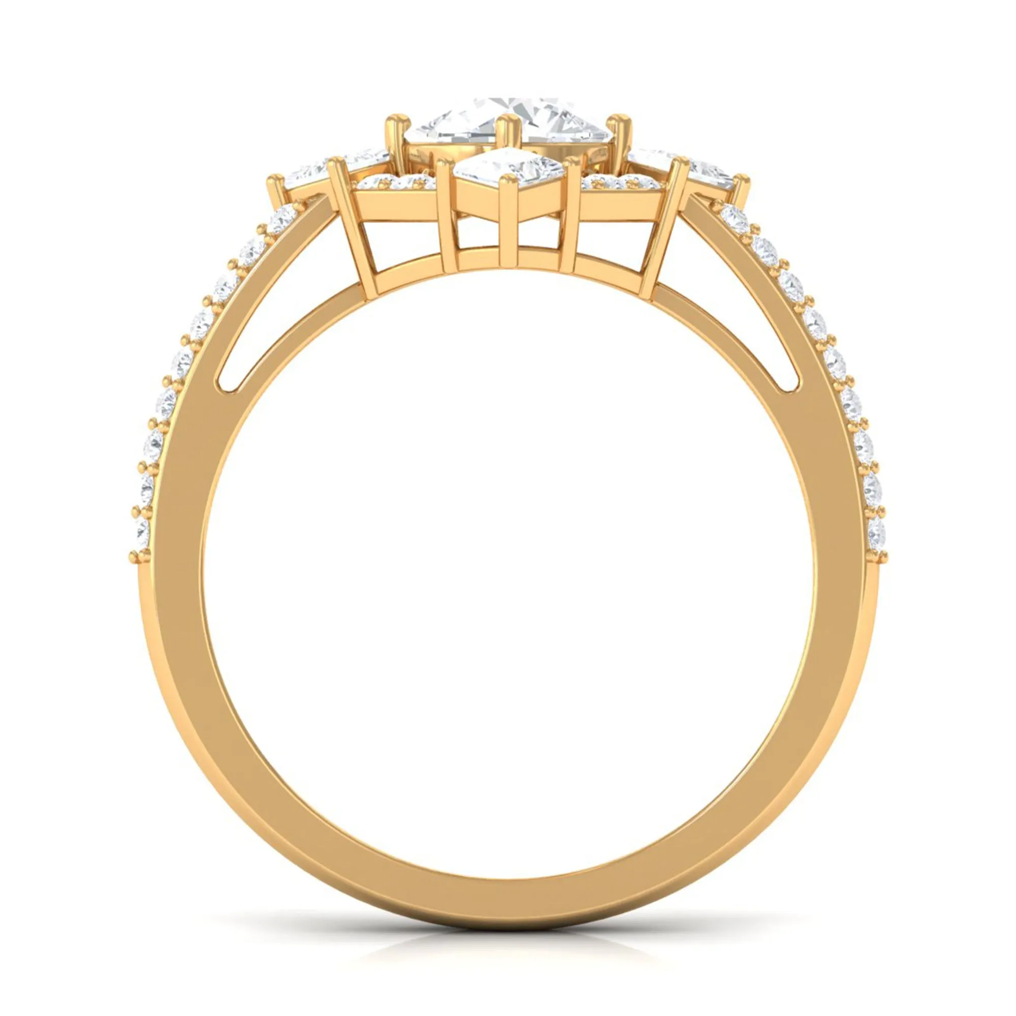 2 CT Cubic Zirconia Statement Engagement Ring