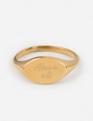 Above All Oval Signet Ring