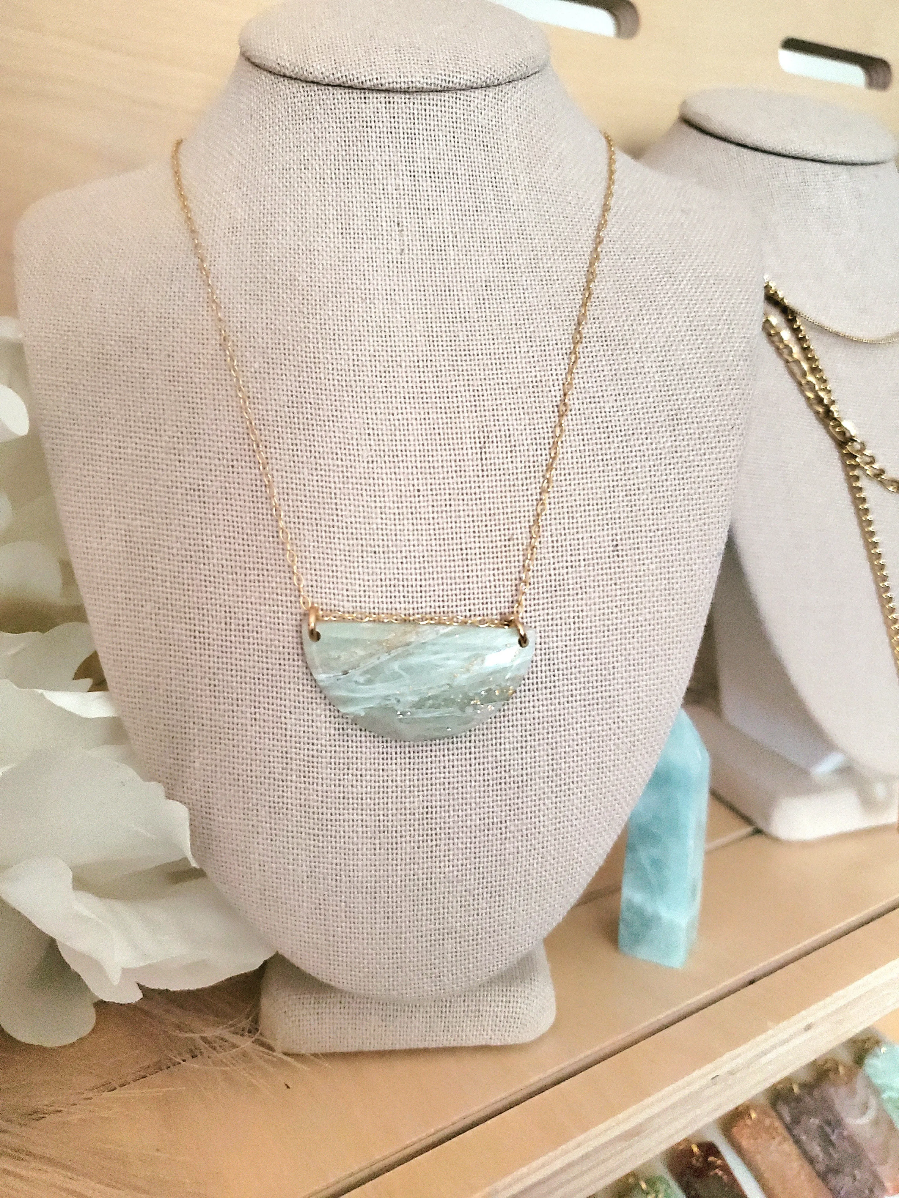 Agate Inspired Pendant Necklace