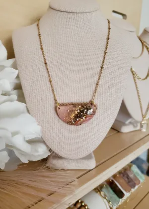 Agate Inspired Pendant Necklace
