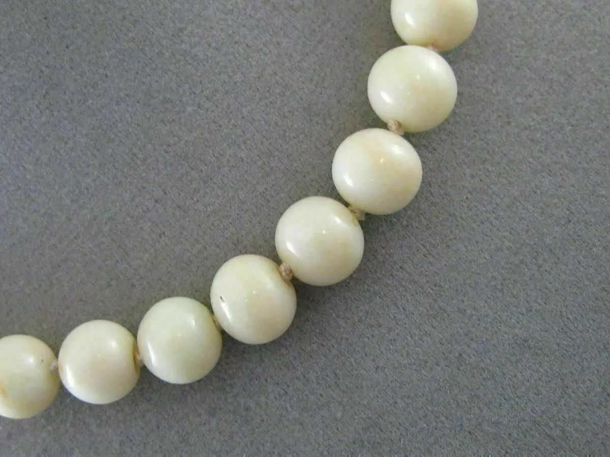 ANTIQUE AAA CORAL 14KT YELLOW GOLD FILIGREE GRADUATING BEADS NECKLACE #25035