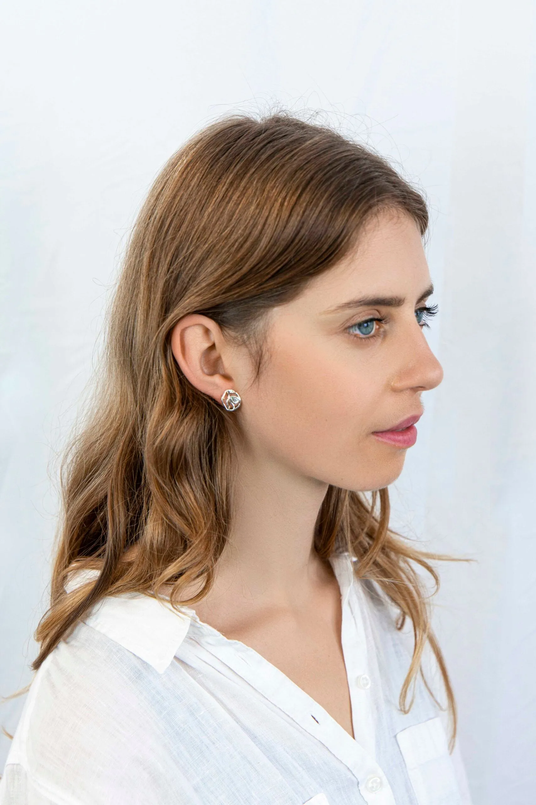 Banyan Blue Topaz and Goldfill Earrings