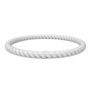 Braided Stackable Silicone Bracelet - White
