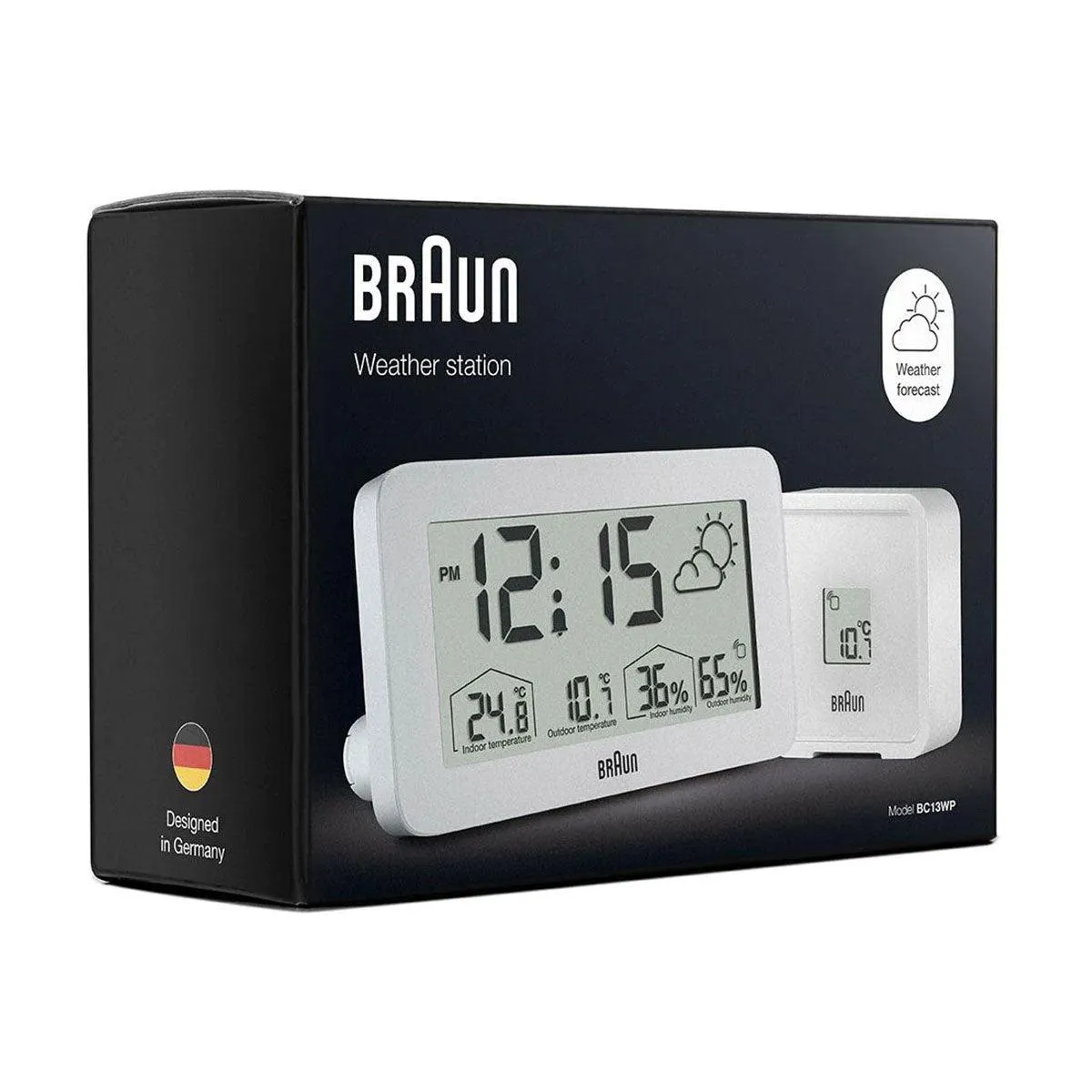 Braun Digital Weather Station Clock BC13WP
