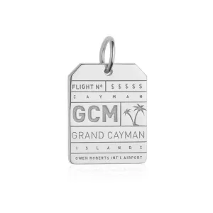 Cayman Islands GCM Luggage Tag Charm Silver