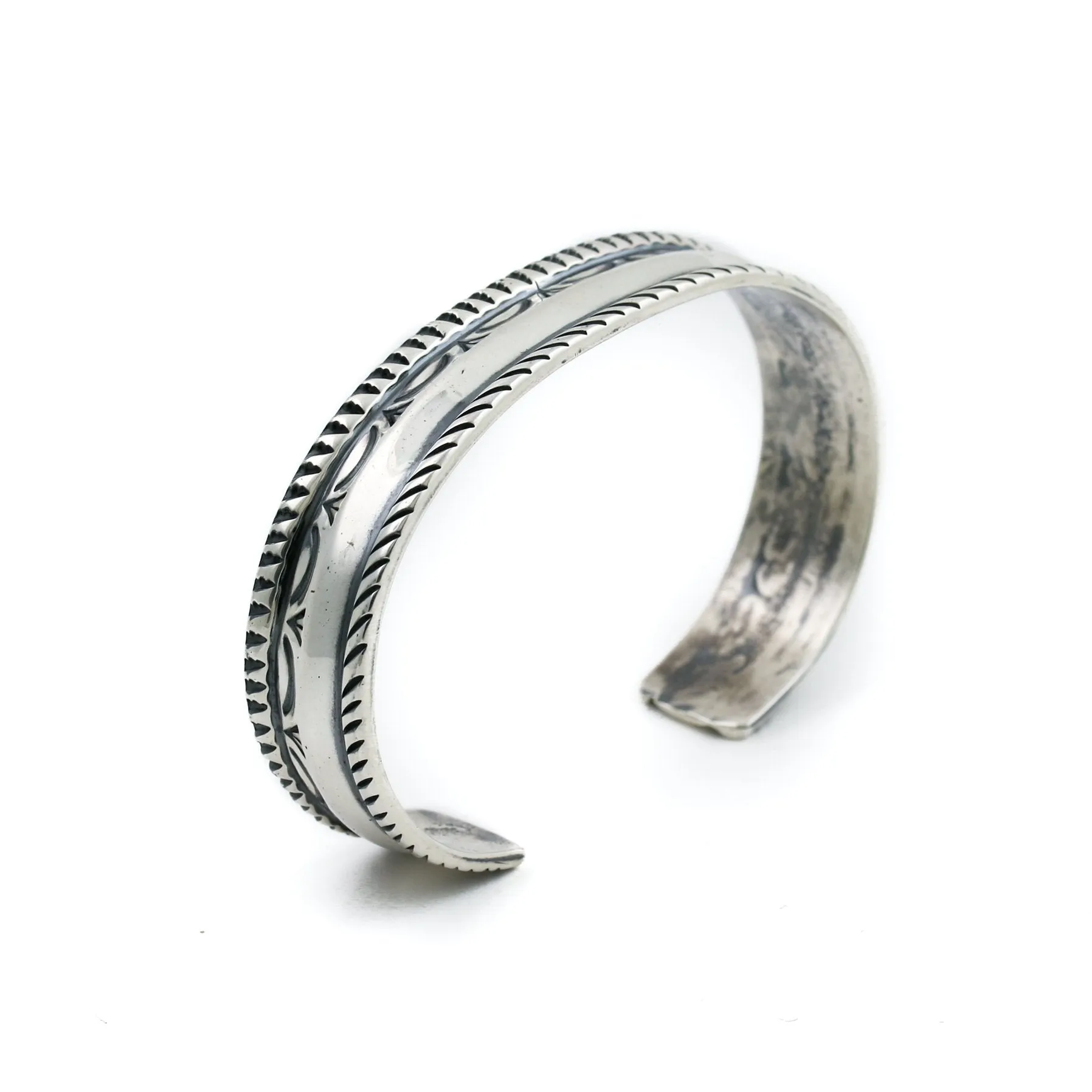 Classic Modern Sterling Silver x  "Gabe Natan" Navajo Cuff