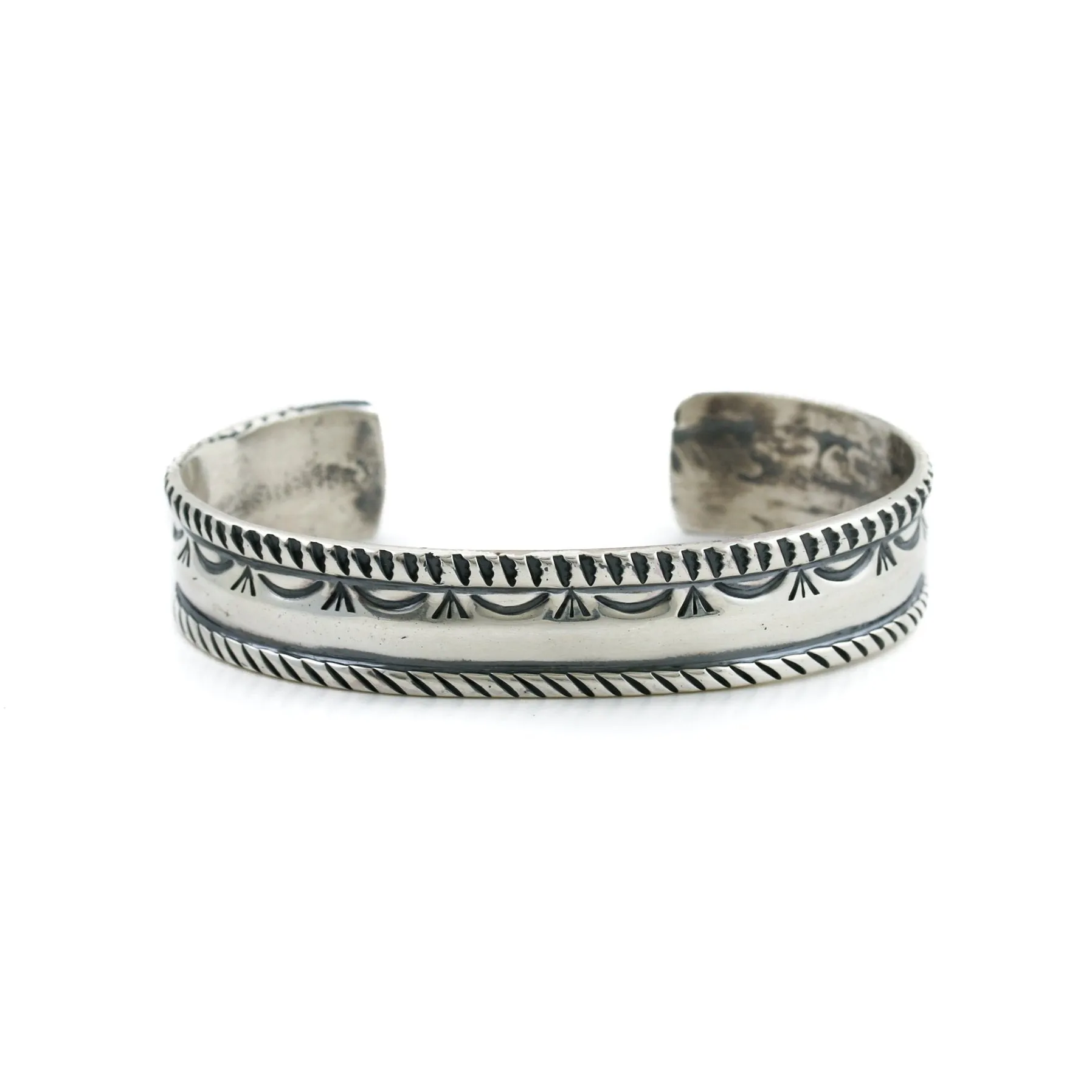 Classic Modern Sterling Silver x  "Gabe Natan" Navajo Cuff