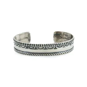 Classic Modern Sterling Silver x  "Gabe Natan" Navajo Cuff