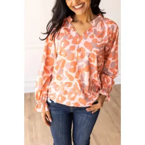 Coral Jungle Queen Leopard Top