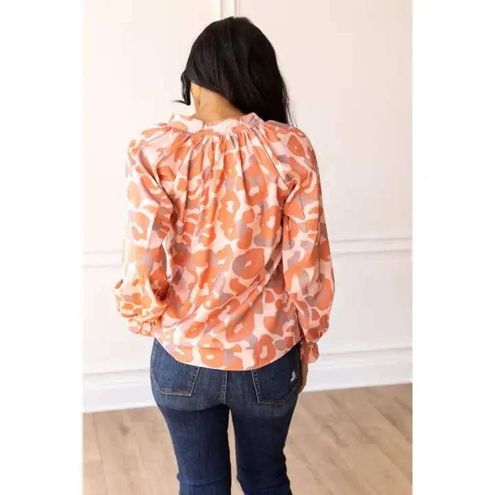 Coral Jungle Queen Leopard Top
