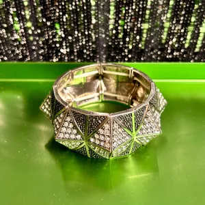 'Cosette' art deco style crystal stretch bracelet