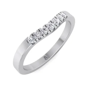 Croatia - Pave Wedding Band with Curve (1.17 CT)