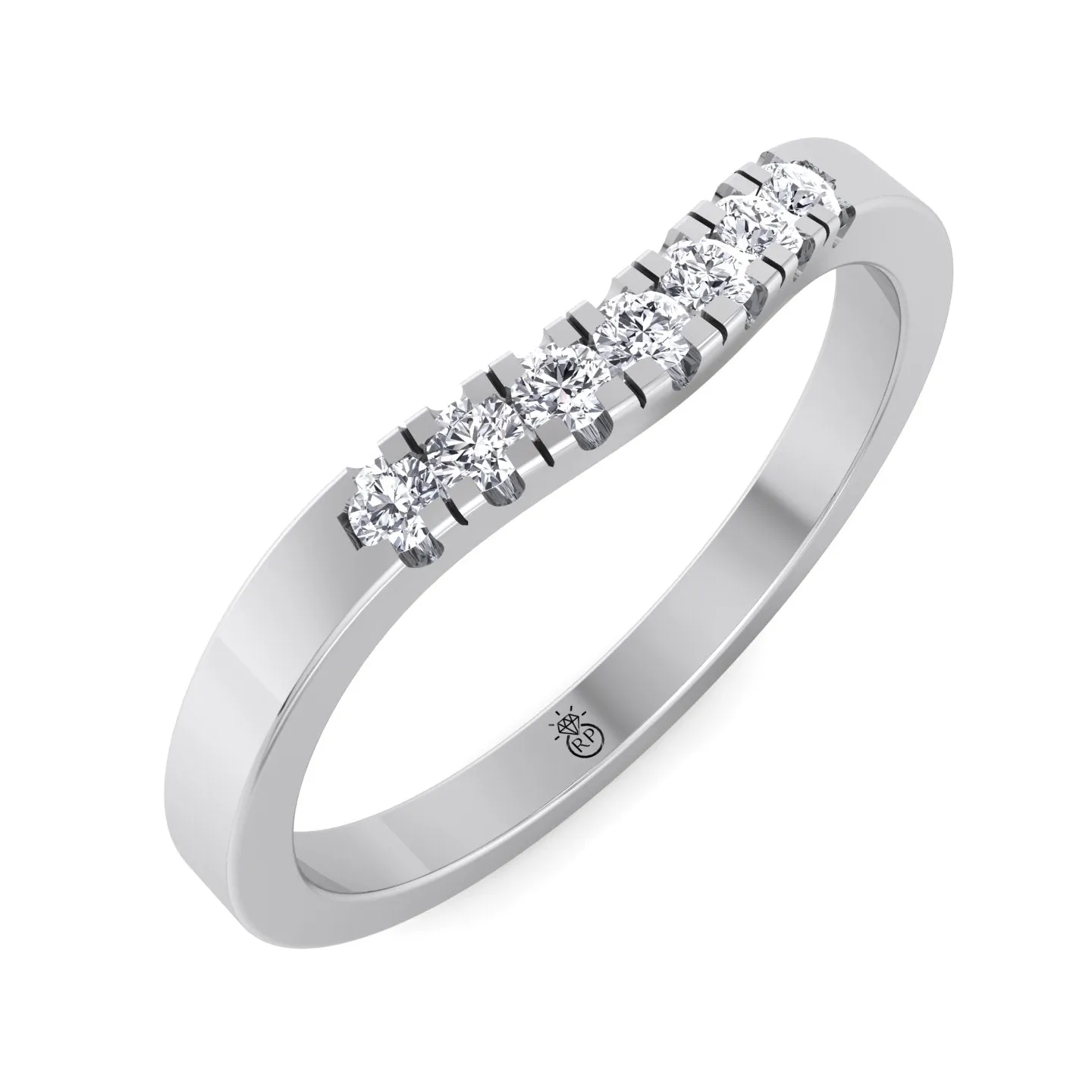 Croatia - Pave Wedding Band with Curve (1.17 CT)