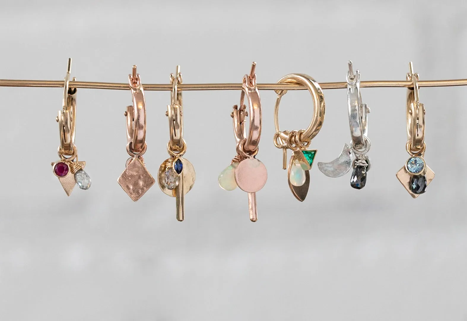 Custom Charm Hoop Earrings