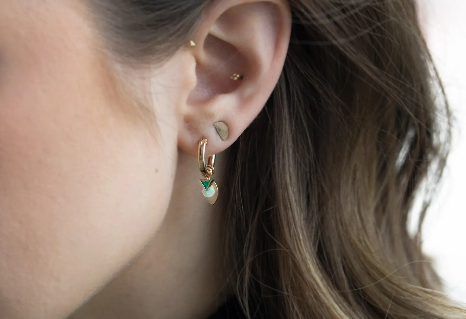 Custom Charm Hoop Earrings