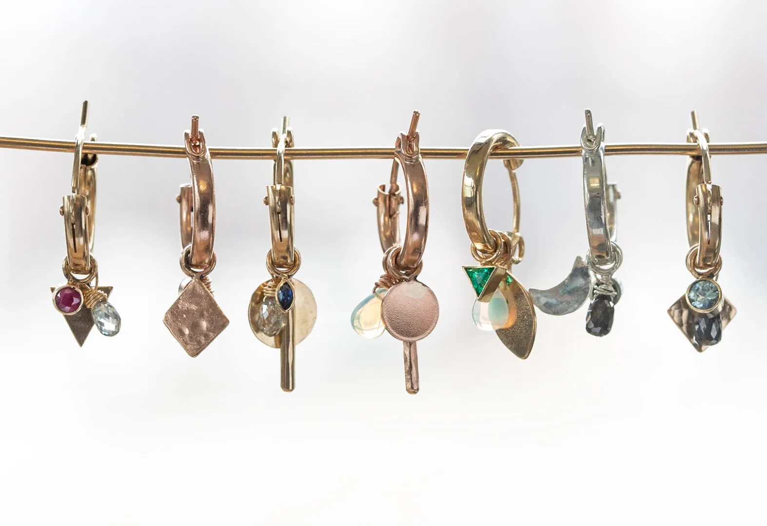Custom Charm Hoop Earrings