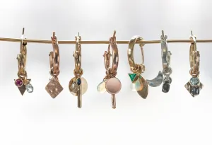Custom Charm Hoop Earrings
