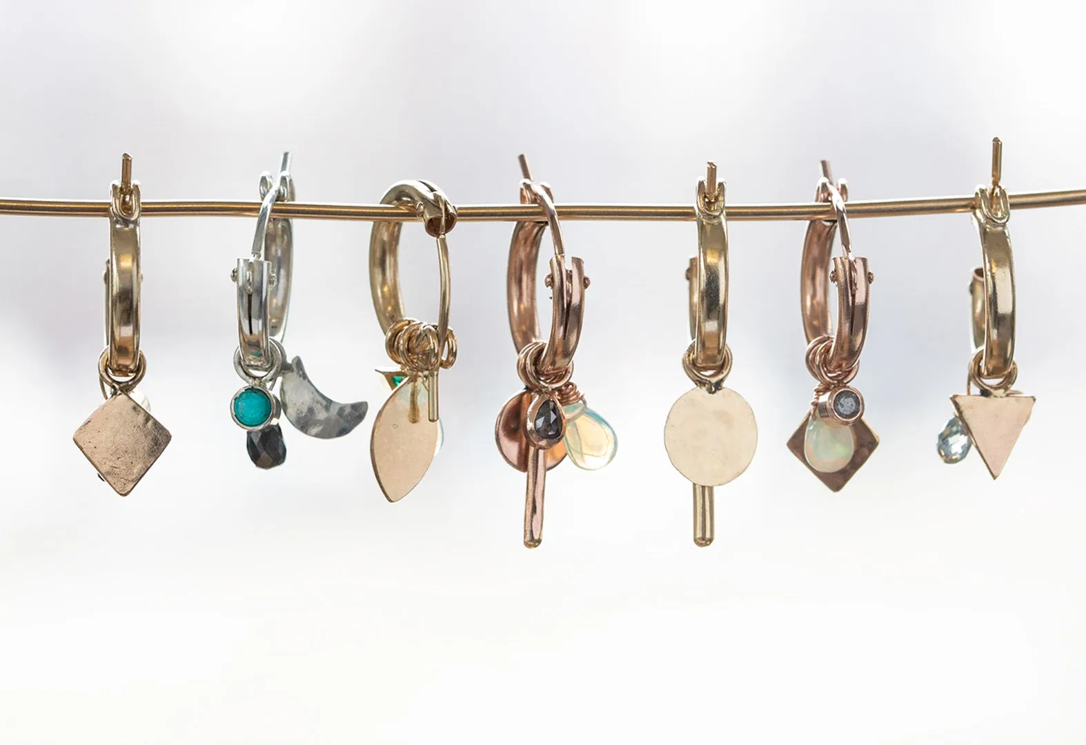 Custom Charm Hoop Earrings