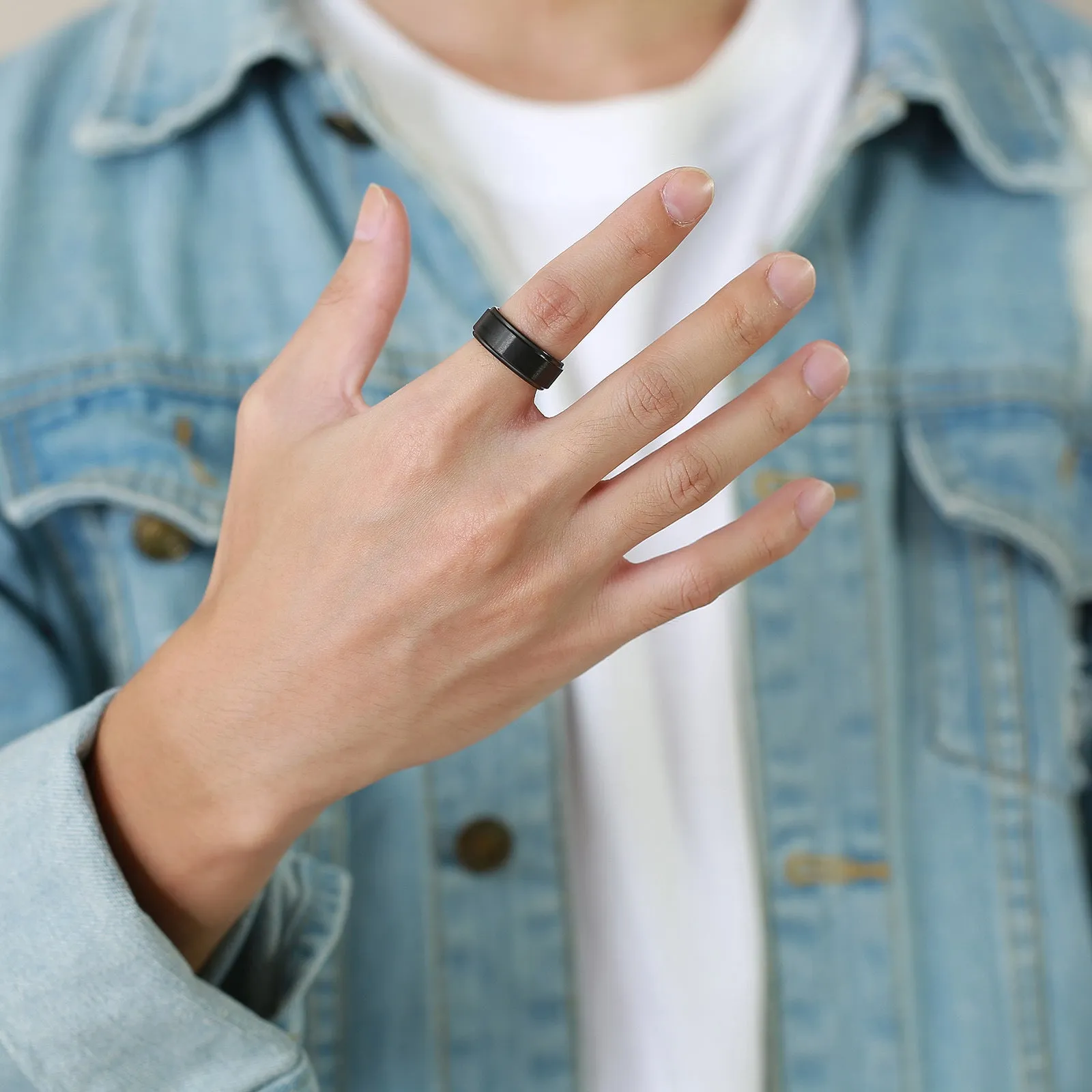 Custom Engraved Tungsten Wedding Ring for Men
