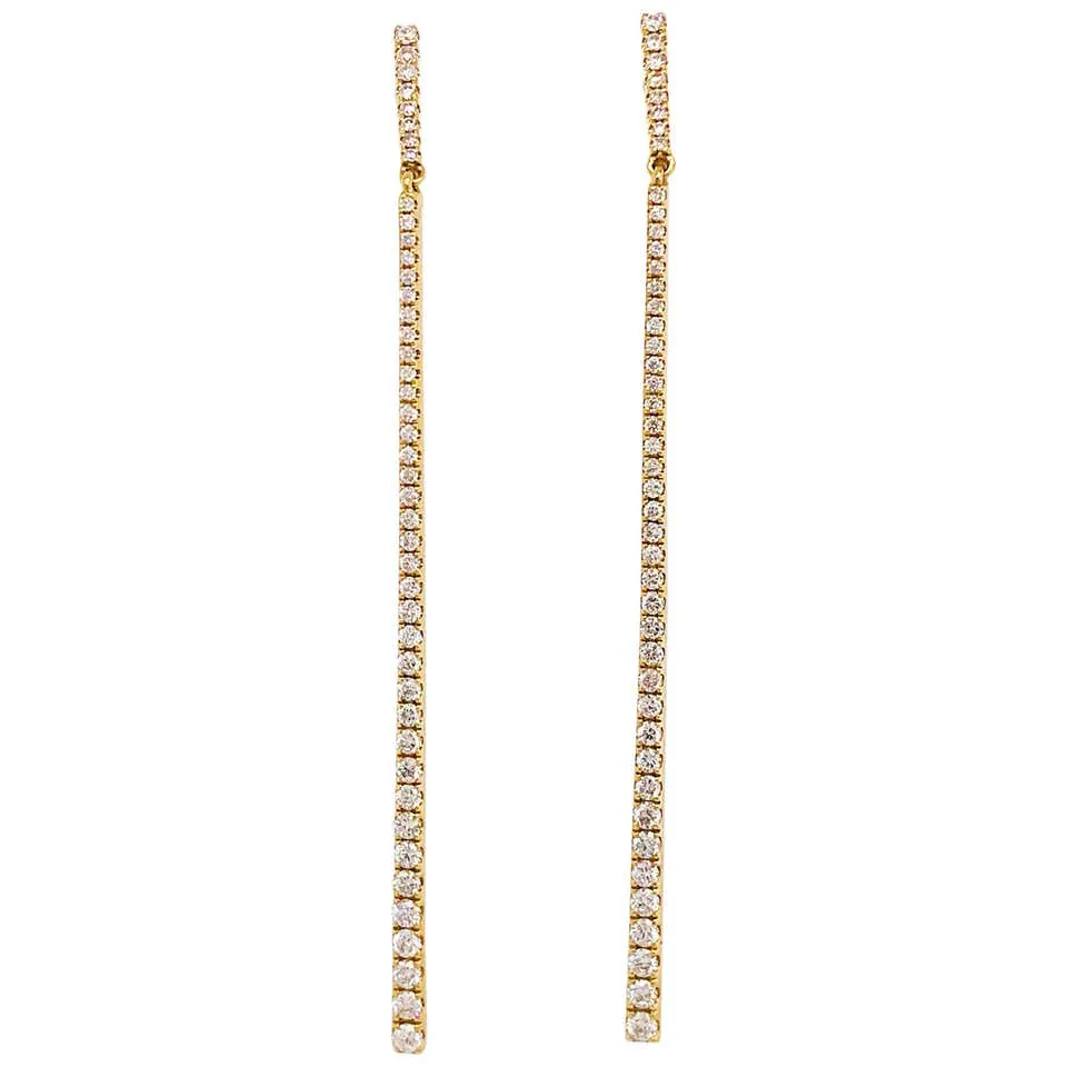 Diamond Bar Earrings