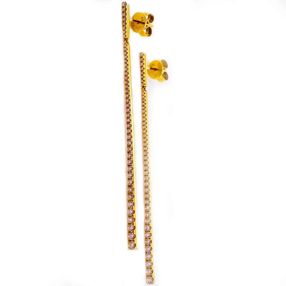Diamond Bar Earrings