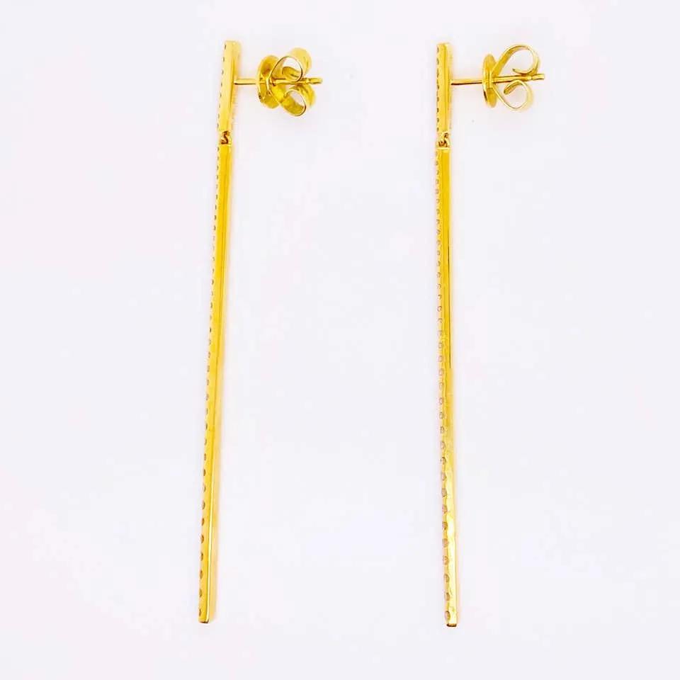 Diamond Bar Earrings