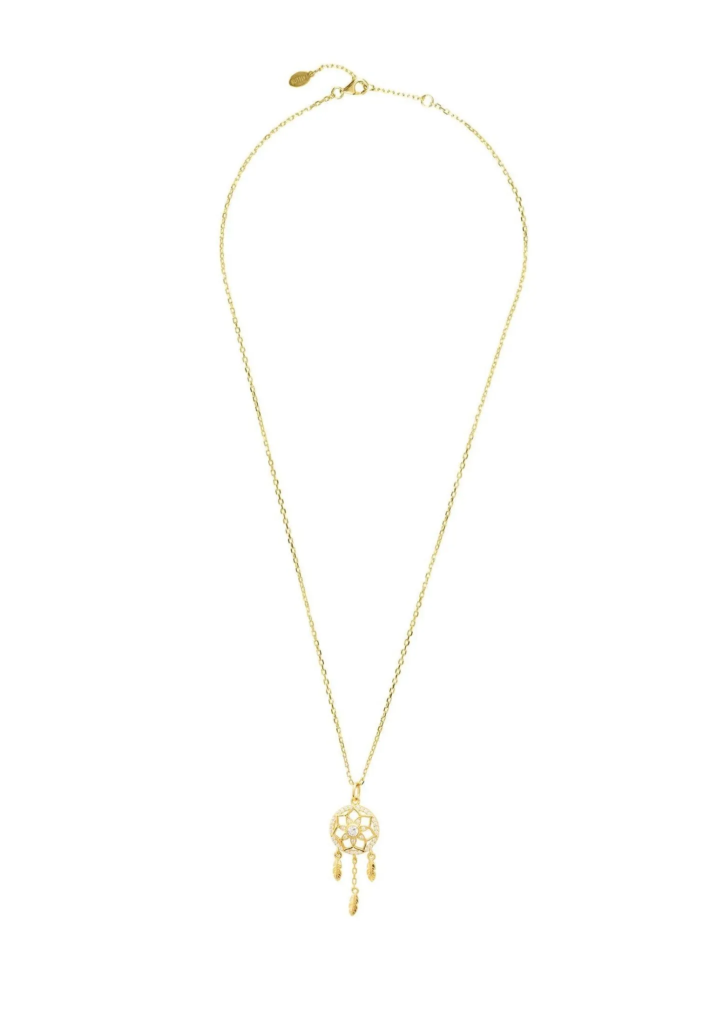 Dreamcatcher Necklace Gold
