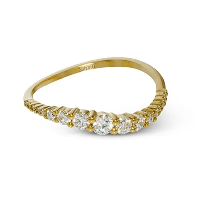 Fashion Ring In 18k Gold With Diamonds