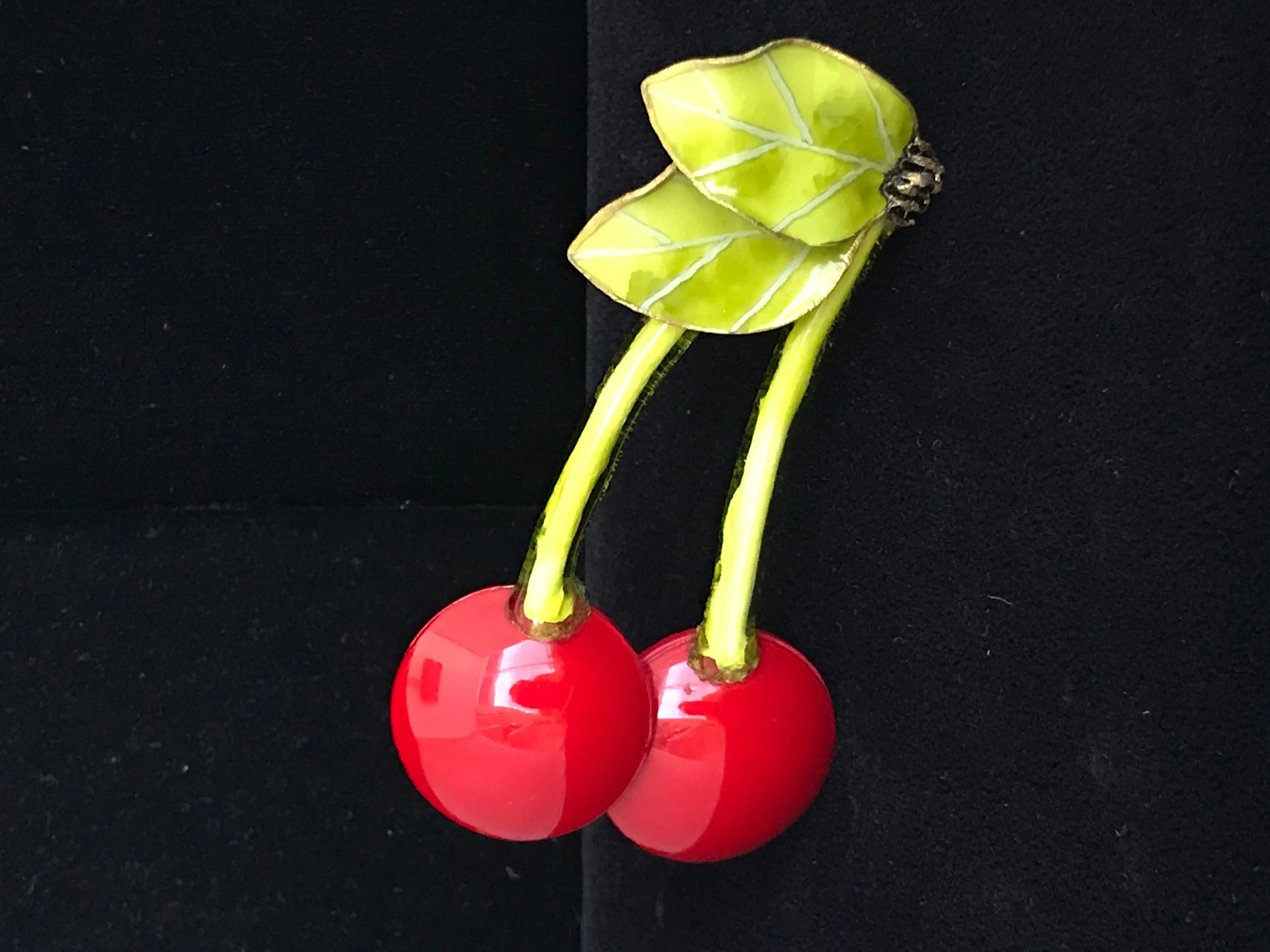 French Resin Cherries Magnet