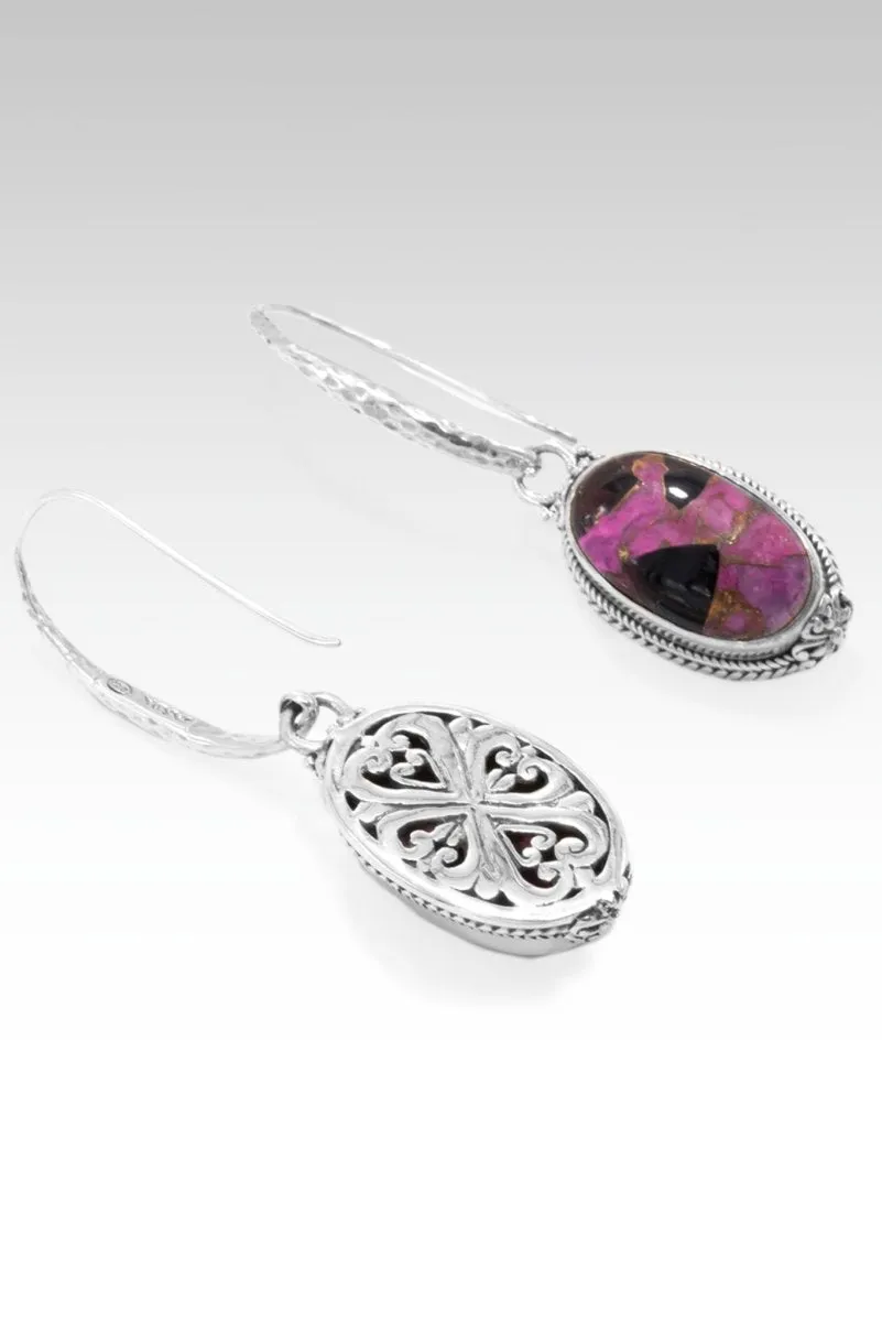 Grace Changes Everything Earrings™ in Pink Calcite, Obsidian & Bronze