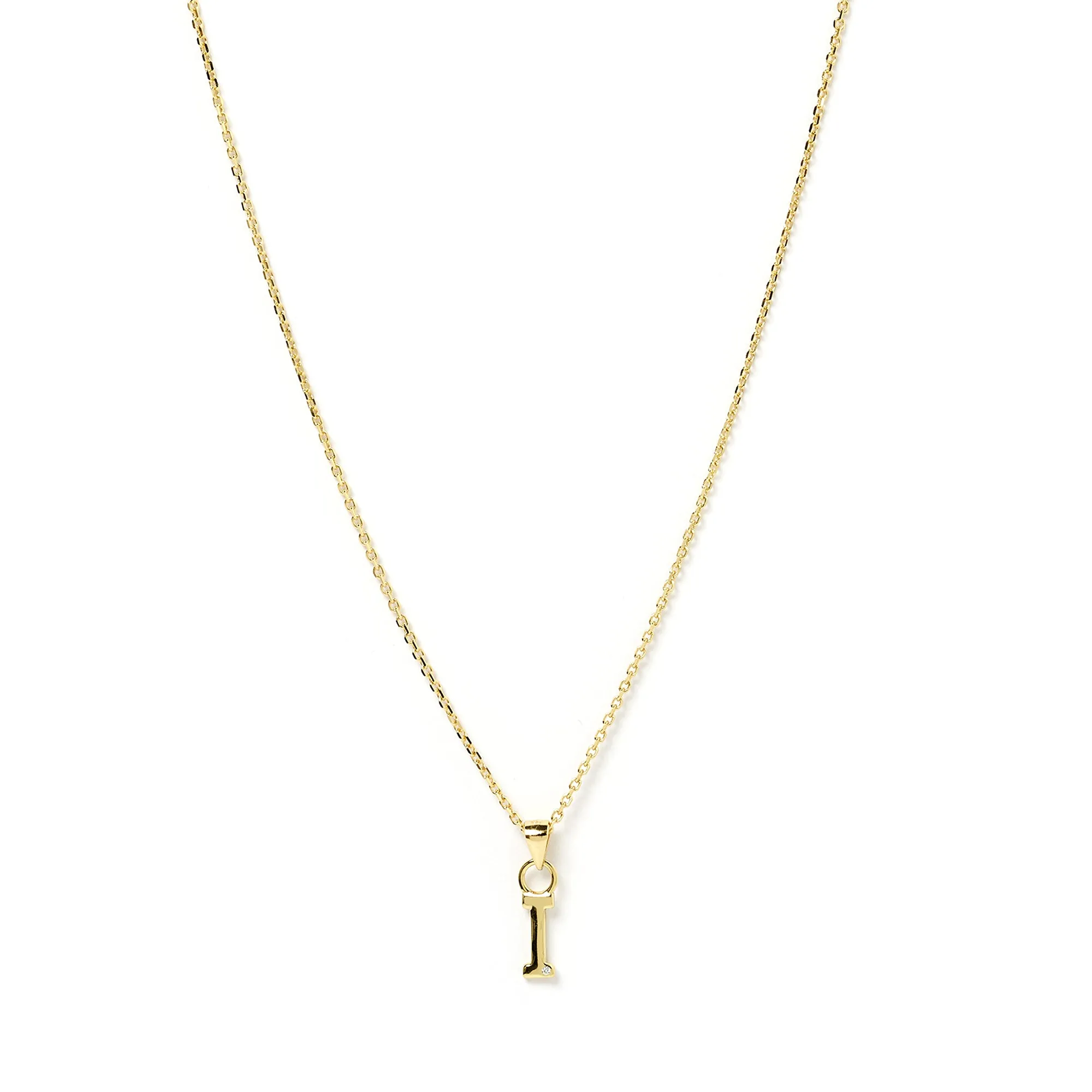Initial Gold Charm Necklace