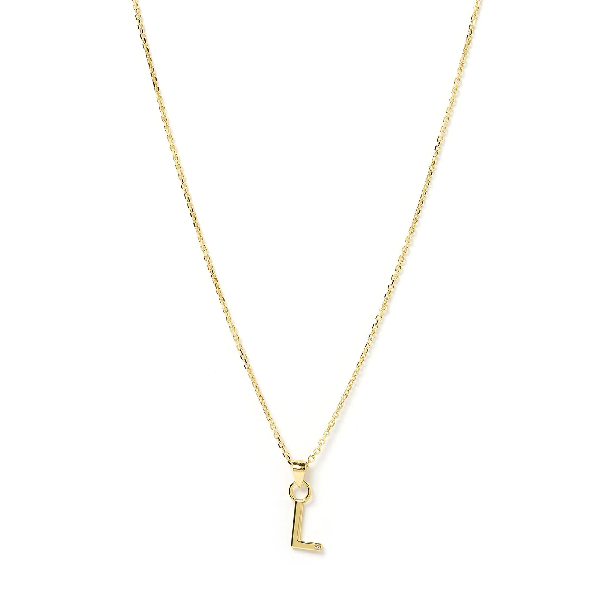 Initial Gold Charm Necklace