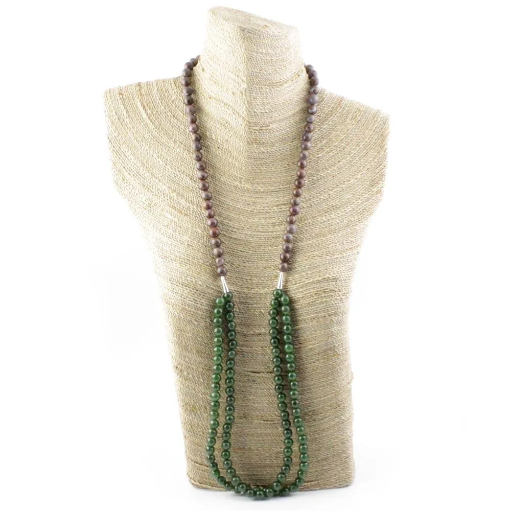 Jade Bead and Pietersite Necklace*