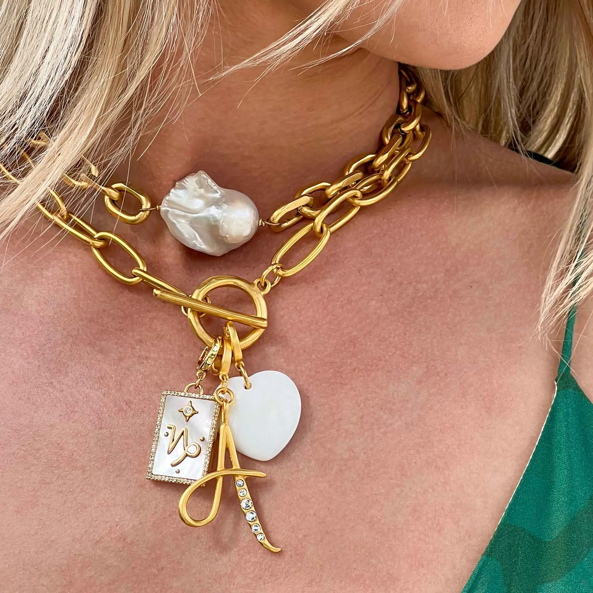 Jade Initial Clip-On Charm