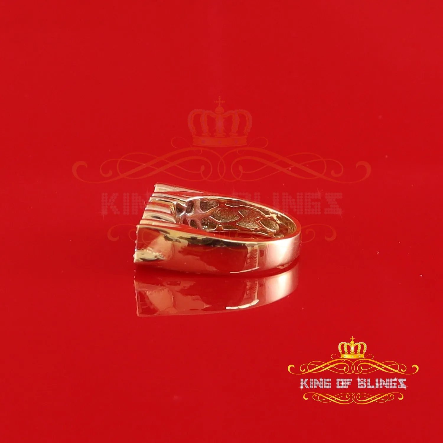 King Of Bling's 925 Silver 0.52ct Cubic Zirconia MOM Yellow Ring Size-7 Offer @ Mother's Day