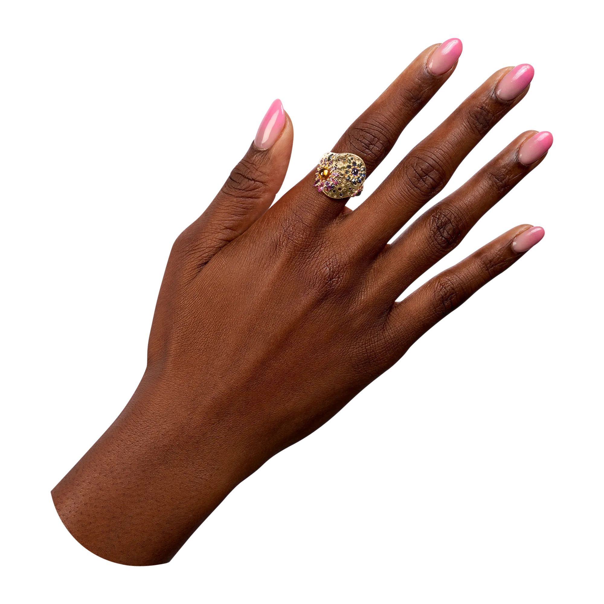 Large Daisy Clusterf@&$ Signet Ring - Size 8.5 - 11530