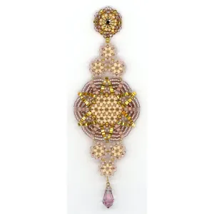 MIGUEL ASES  LAVENDER STARBURST STATEMENT EARRINGS