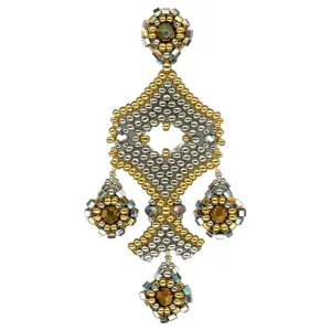 MIGUEL ASES "CHELSEA" DROP BEADED EARRINGS -FALL/HOLIDAY 2023