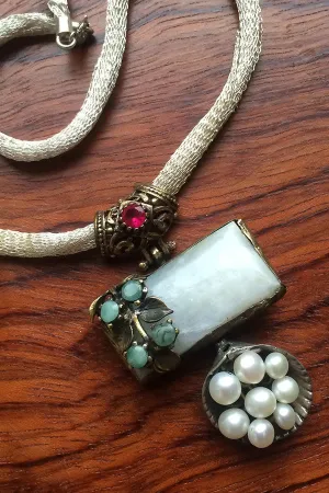 Miray Necklace, gemstones and silver