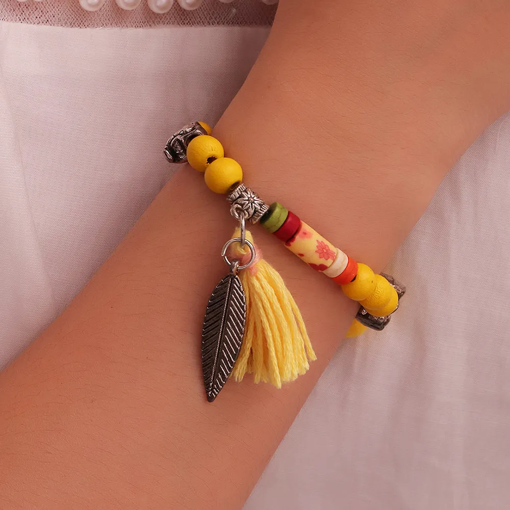 Natural Stone Crystal Charm Bracelet