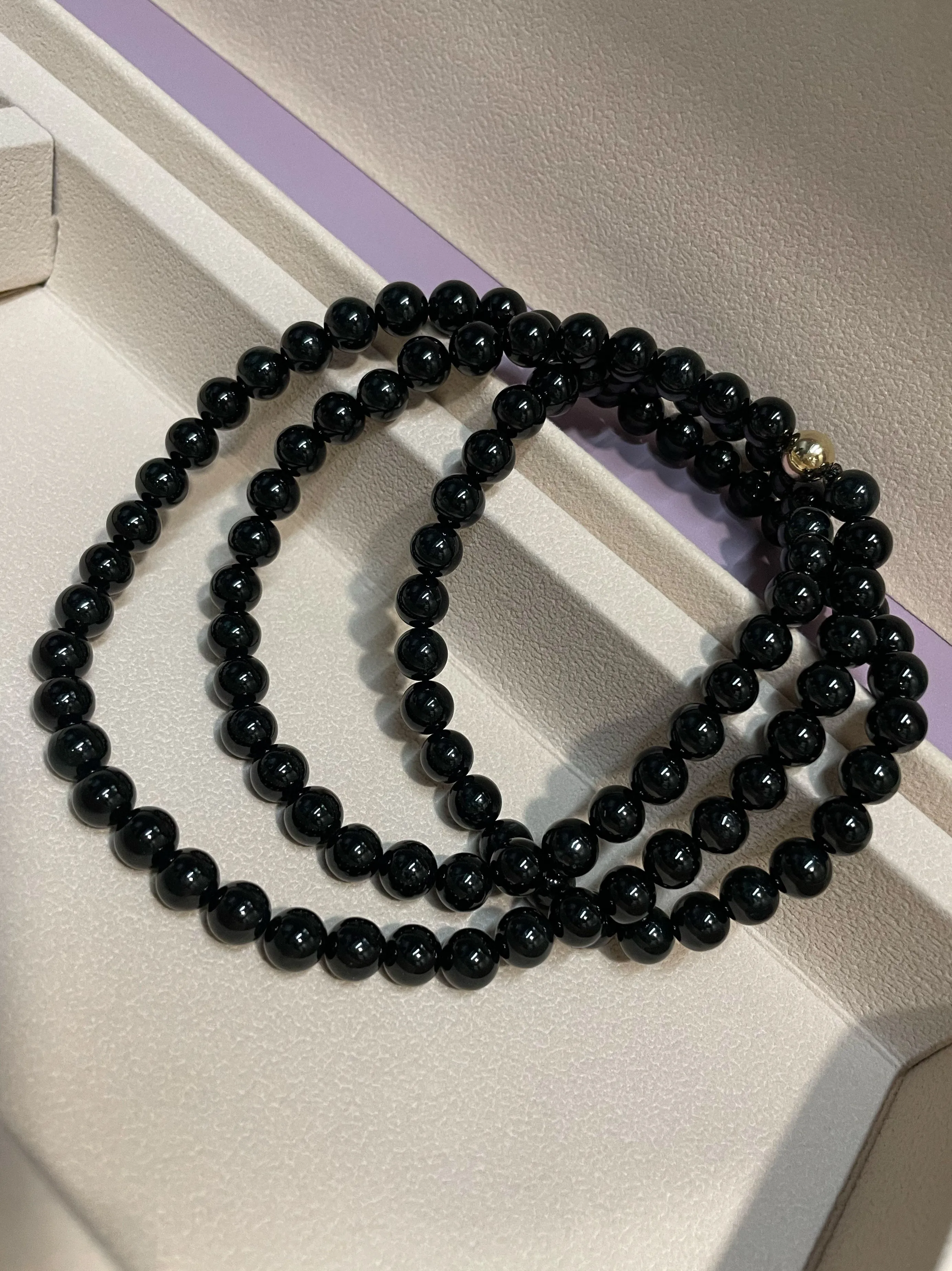 Omphacite Jade Beads Necklace (NJN032)