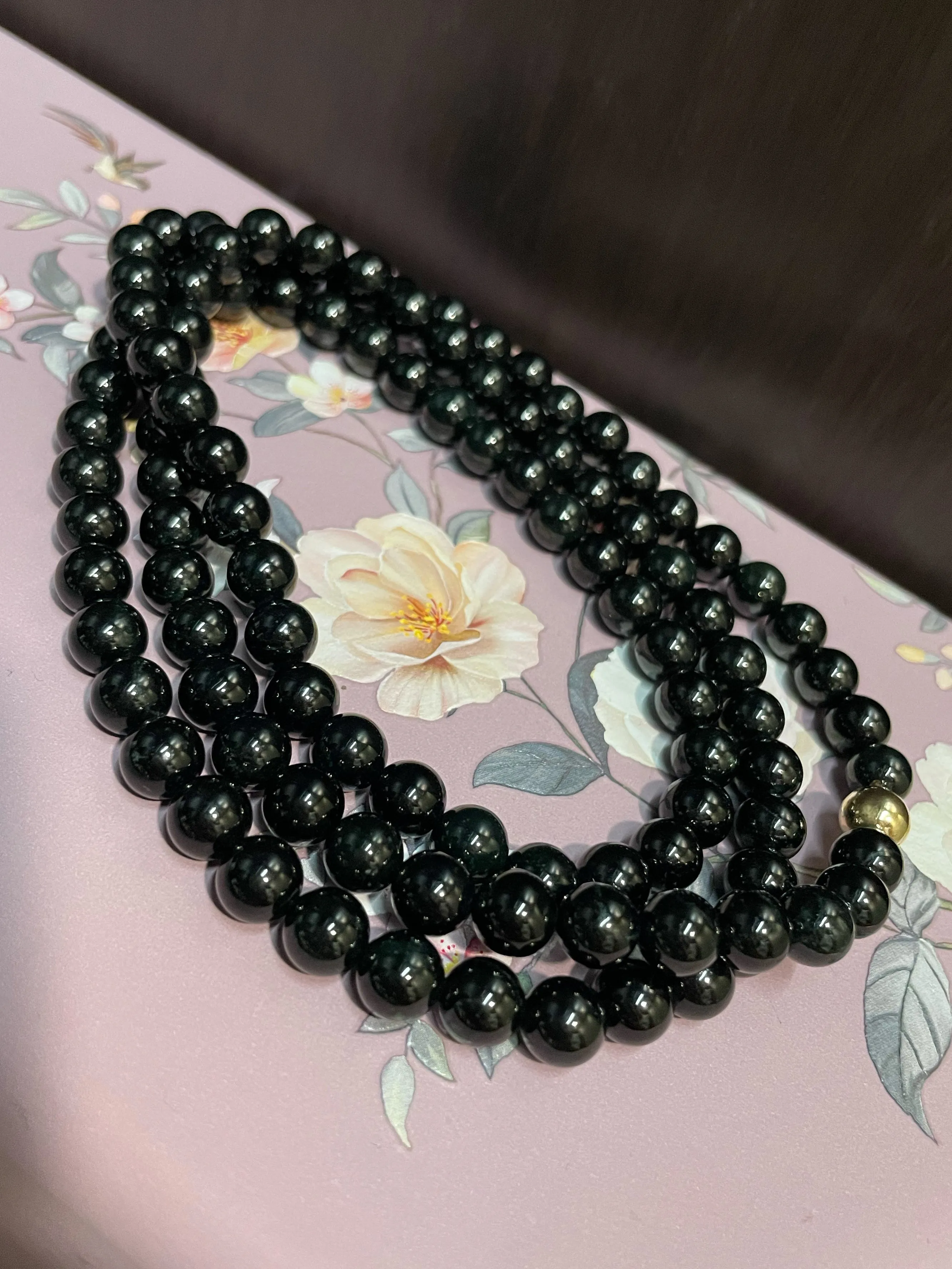 Omphacite Jade Beads Necklace (NJN032)